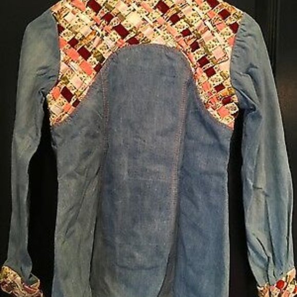 Vintage Designer RARE Denim Long Sleeve Blouse - - Picture 5 of 8